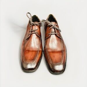 Elegant Brown Leather Men's Oxfords